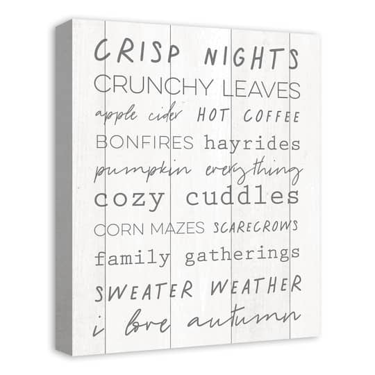 I Love Autumn Canvas Wall Art